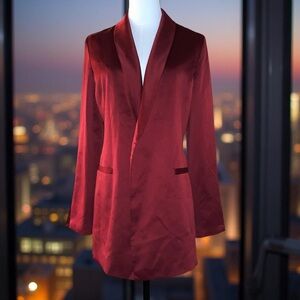 Leith Women's Red Blazer Preppy Casual Business S
